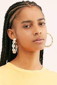 Lena B Shell Hoop Earrings Free People Hoopearrings Natural Hair Styles Curly Hair Styles Curly Hair Styles Naturally