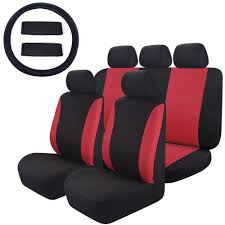 47 In X 23 In X 1 In Mesh Cloth Universal Ful Set Car Seat Cover For Car Suv Truck Or Van Red Black 14 Piece Nb009 Red The Home Depot In 2020 Seat