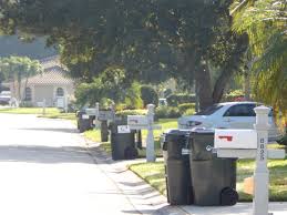 The trash was put out late usually, the garbage truck will come around the same time each week. Curbside Services