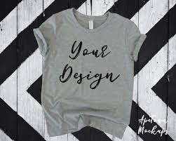 Free Heather Grey Styled Bella Canvas Mockup T Shirt 3001 Unisex Psd Free Psd Mockups In 2020 Shirt Mockup Mockup Free Psd Clothing Mockup