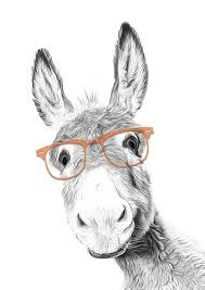 Farm Animal Prints Donkey Painting Donkey Print Animal With Etsy In 2021 Animal Art Animal Paintings Art