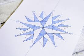 Dessiner Une Rose Des Vents Rose Des Vents Dessin Rose Boussole Dessin