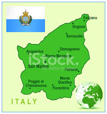 Sanmarīno sanmarīno, atrašanās vieta tādiem objektiem kā tirdzniecības centrs, dzelzceļš un slimnīca. Grune Karte Von San Marino Stadte Und Flagge Stock Vektorgrafik Freeimages Com