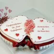 Come see our shop in great western road, glasgow! Engagement Cake Photo With Couple Name Engagement Cake With Name Pics Couple Name On Eng Happy Anniversary Cakes Birthday Cake Write Name Birthday Cake Writing