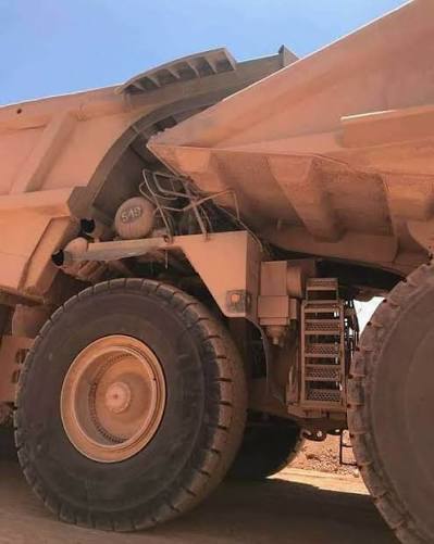 Haul truck rear end another haul truck, Morenci mine, Arizona Operator was ok!