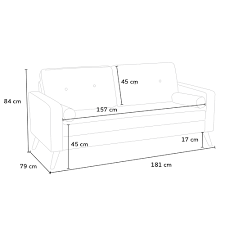 Preise vergleichen und bequem online bestellen! Acquamarina Couch Sofa Modern Design Skandinavisch Stil Stoff 3 Sitzer Wohnzimmer Kuche