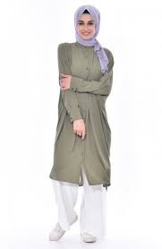 Sefamerve Yarasa Kol Dugmeli Tunik 1181 07 Haki Moda Stilleri Tunik Giyim