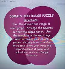 Solved Theme Transition Domain And Range Puzzle Direction Chegg Com