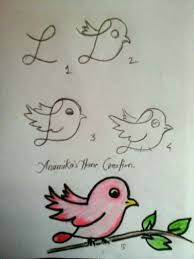 Bird Drawing For Kids Easy Step By Step Kid Friendly Drawings That Are Made With Numbers As A Base Easy Drawings Drawings Bird Drawings