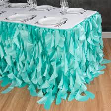 17 Ft Curly Willow Table Skirt Tiffany Blue For Weddings And Special Events Table Skirt Curly Willow Tiffany Blue