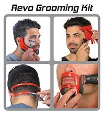 Amazon Com Revo Haircut Kit Beard Hair Goatee And Neckline Shaving Template Guide Perfect Hairline Lineup And Beard Shaping Tool Hair Cutting And Grooming Kit Barber Supplies Beauty