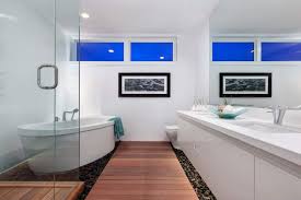 Take a rubber mat, add some river rock or stones, and voila! River Rock Bathroom Houzz