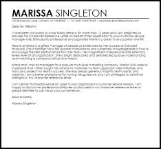 Character Reference Letter Cover Letter Sample Cover Letter For Resume Job Cover Letter
