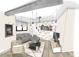 Un Salon De Caractere Avec De La Pierre De Parement Maison Dessin Maison Plan Maison