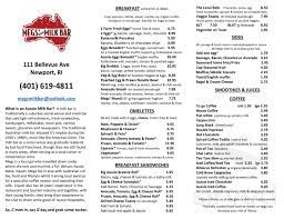 Maybe you would like to learn more about one of these? Meg S Aussie Milk Bar Menu In Newport Rhode Island Usa