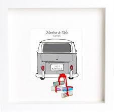Geldgeschenk Hochzeit Vw Bus Bully Autobuchsen Gift High Congratulations Card Bus Drawing