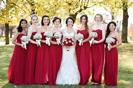 Bright Red Bridesmaids Dresses Sweetheart Neckline Identical Dresses Effort Sweetheart Bridesmaids Dresses Red Bridesmaid Dresses Wedding Themes Winter