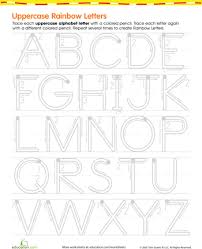 Rainbow Letters Practice Writing Uppercase Letters Writing Practice Teaching Letters School Skill