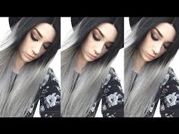 A unique color combination that allows you to play with a high impact look, this trend will suit all of your needs. Black To Grey Ombre Donalove Hair Kamilikescake Youtube