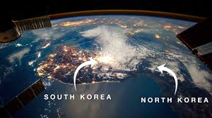 Al finalizar el periodo de guerra, estados unidos había sido mediador en el conflicto apoyando al sur Asi Se Ven Corea Del Sur Y Corea Del Norte Desde El Espacio Youtube