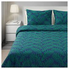Sumport Housse De Couette Et 2 Taies Feuille Vert Bleu Fonce Ikea Housse De Couette Housses Couette
