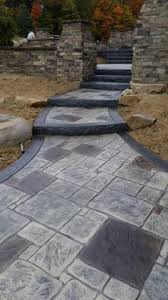 Vertically stamped sitting wall using hardscape kit. 67 Stamped Concrete Ideas Stamped Concrete Concrete Patio