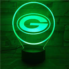 Seeklogo brand logos sports green bay packers logo vector free. Nfl Green Bay Packers Logo 3d Led Light Lamp Tshirtnow