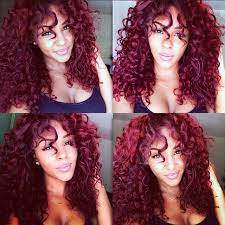 Gorgeous Color Burgundy Hair Curly Hair Styles Weave Hairstyles