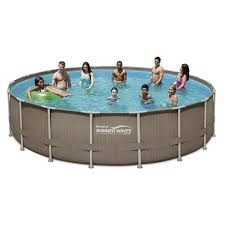 Polygroup Summer Waves Elite 20 X 48 Frame Pool Set In 2020 Summer Waves Above Ground Pool In Ground Pools