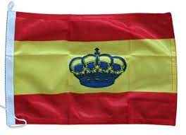 Spaniens sköld placeras på vänster sida av den centrala gula remsan. Spanien Flagga Med Krona Nautical Shop Milan
