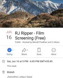 Major sports events on june 16, 2019. Event Update Rj Ripper Film Screening Free At Moksh Lalitpur Nepal On Saturday June 16th Rj Ripper Is The Story Of A Young Nepali Travel Life Epic Nepal