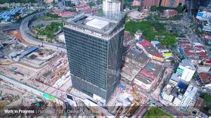 Road exit to kampung pandan roundabout. Tun Razak Exchange