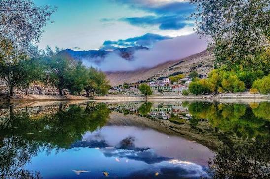 Nako Lake reflection in Kinnaur, Himachal