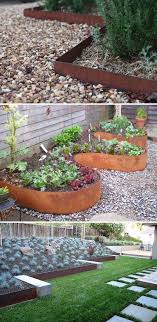 Metal Landscape Edging For A Rustic Look And Feel Gardenedging Gardening Landscapeed Rustic Landscaping Metal Landscape Edging Backyard Landscaping Designs