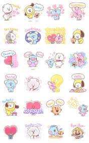 universtar bt21 everyday moments sticker for line whatsapp android iphone ios line sticker pop stickers aesthetic stickers