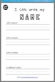 I Can Write My Name Worksheet For Individual Instruction Preschool Writing Name Activities Preschool Learning Numbers Preschool