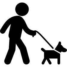 Dog With Belt Walking With A Man Free Vector Icons Designed By Freepik Man And Dog Dog Walking Services Animal Icon