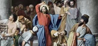 Still, jesus flipped over the tables of the moneychangers, so they were certainly not spared his wrath, even if the physical brunt of it was borne by the livestock. Holy Week What Would Jesus Do