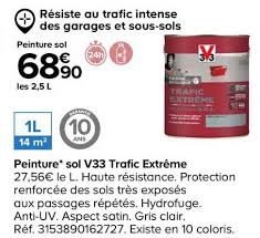 Un bon nettoyage, une petite préparation et vous appliquez la p. Offre Peinture Sol V33 Trafic Extreme Chez Castorama