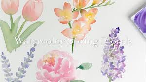 This tutorial is for the absolute beginner! Watercolour Spring Florals Youtube Watercolor Flowers Tutorial Watercolor Flowers Paintings Watercolor Flowers