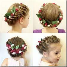 Rope Twist Crown Braid Christmas Wreath Crown Braids Toddler Fun And Adorable Christmas Hairst Girl Hair Dos Toddler Hairstyles Girl Little Girl Hairstyles