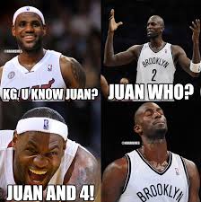 A page for describing memes: Nba Memes On Twitter Lebron James And Kevin Garnett Have A Conversation After The Brooklyn Nets And Miami Heat Series Bknvsmia Http T Co Iyknlu3rnr