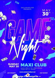 Jun 03, 2021 · the free flyer template is a free photoshop psd flyer to use for your next dj, club and party event. Game Night Maxi Club Party Psd Flyer Free Download