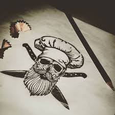 Sombrero de cocina con cuchillos sombrero de calavera gorros. Proximo Tatuaje Muero Por Cocinar Tattoos Tattooarms Skulltattoo Skull Beard Beardsofinstagram B Kulinarnoe Tatu Tatuirovka S Nozhom Keltskie Simvoly