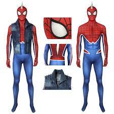 Ps4 Spiderman Punk Suit Spider Man Cosplay Costume Spiderman Spiderman Suits Spiderman Costume