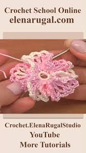 Crochet 3d Flower With Ruche Petals Video Crochet Bookmark Pattern Crochet Tutorial Crochet Flowers Easy