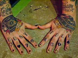 And i'd rather have bad luck on my side than good. Knuckle Tattoos Busy Idle Good Bad Luck Symbols Knuckle Tattoos Tattoos Hand Tattoos