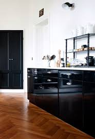 Parisian Chic Meets Bordeaux Country Villa Black Kitchen Cabinets Black Kitchens Kitchen Interior