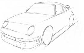 Auto Tekenen Auto Tekeningen Porsche Auto