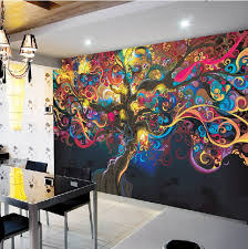 Aliexpress Com Buy Tree Of Life Photo Wallpaper Psychedelic Wall Murals Bedroom Mural Wall Art 3d Wall Murals